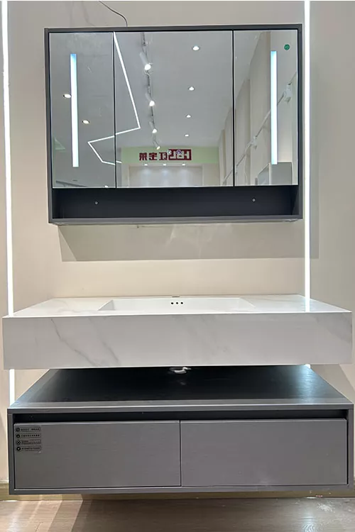 Multi-Layer Solid Wood Bathroom Vanity for Hotel Projects