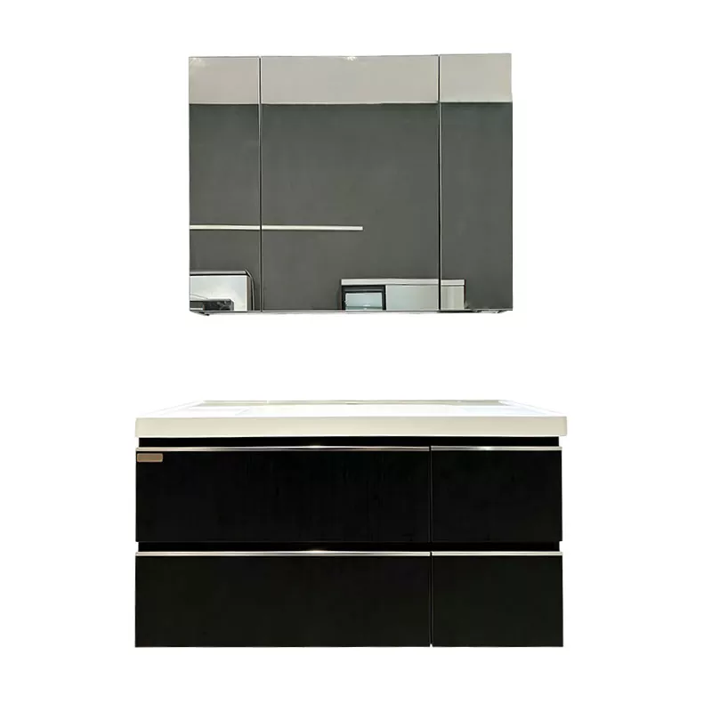 Bàn trang điểm phòng tắm bằng gỗ nguyên khối nhiều lớp sang trọng hiện đại