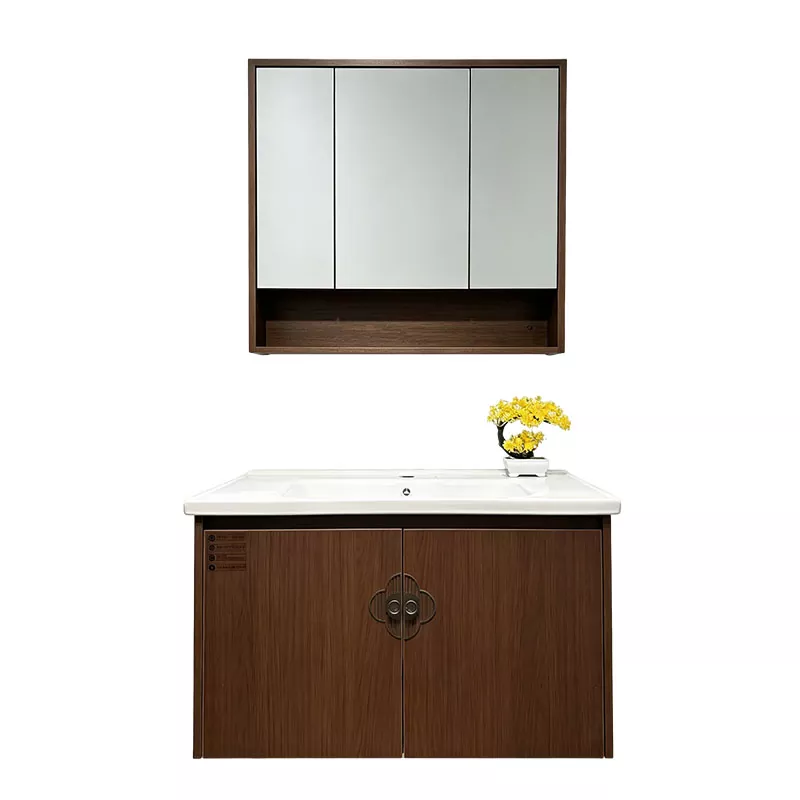Bàn trang điểm phòng tắm bằng gỗ nguyên khối nhiều lớp dành cho nhà nghỉ cho thuê